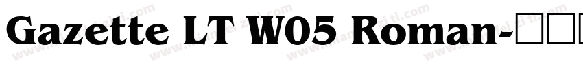 Gazette LT W05 Roman字体转换